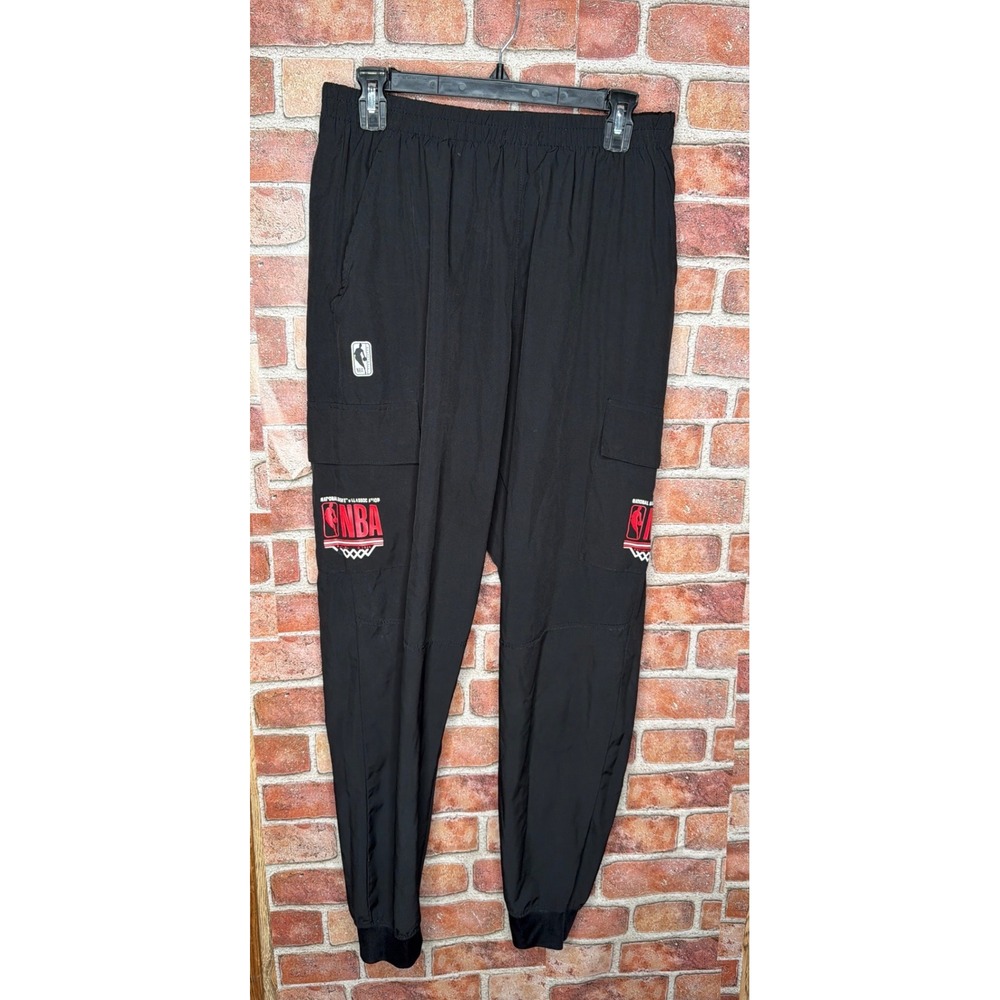 NBA‎ National Basketball Association Black Cargo Jogger Track Pants Mens Large L